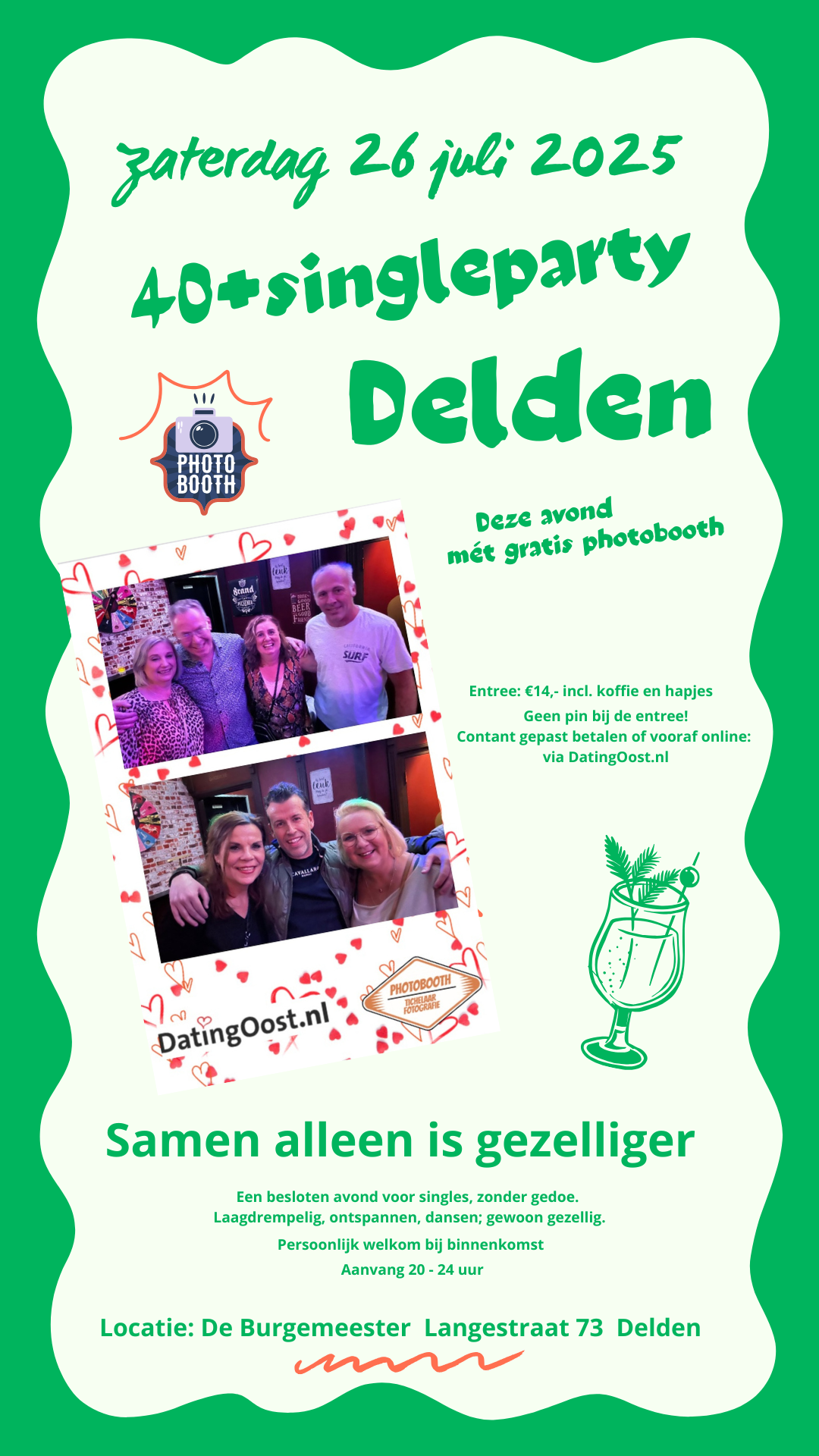 singleparty DatingOost dating oost Delden De Burgemeester singles singlescafe single singlesfeestje DatingOost.nl datingbureau datingsite bemiddelingsbureau 